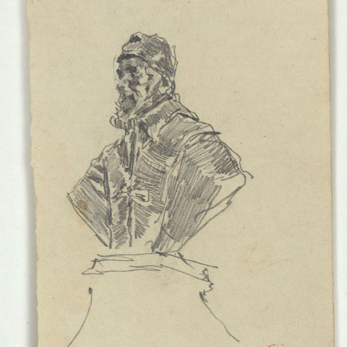 image for: Marià Fortuny - Bust escultòric d&#039;un papa (anvers) / Lleó heràldic (revers) - Cap a 1863-1867