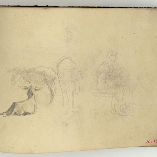 image for: Marià Fortuny - Estudi per a l&#039;aquarel·la «Vista de la ciutat de Tànger des del soc» - Cap a 1862