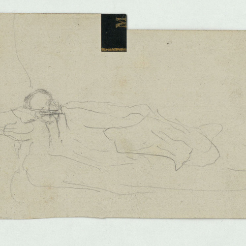 image for: Marià Fortuny - Paisatge (anvers) / Croquis de figura ajaguda (revers) - Cap a 1860-1862 [1]