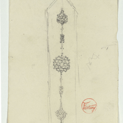 image for: Marià Fortuny - Motiu ornamental d&#039;estil musulmà - Cap a 1870-1872