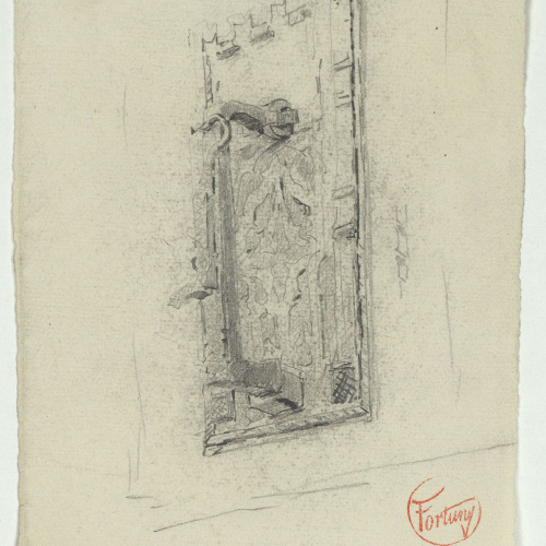 image for: Marià Fortuny - Pany de porta d&#039;estil musulmà - Cap a 1870-1872