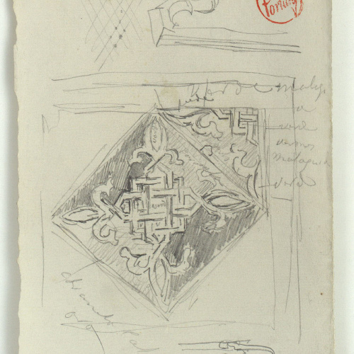 image for: Marià Fortuny - Motius ornamentals d&#039;estil musulmà - Cap a 1870-1872