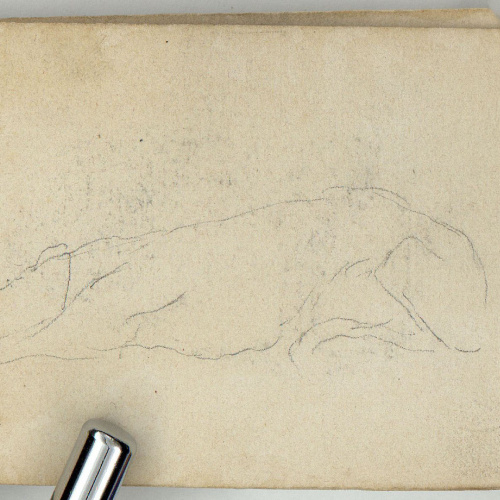 image for: Marià Fortuny - Estudi per a les aquarel·les «El venedor de tapissos» o «Amics fidels» - Cap a 1870