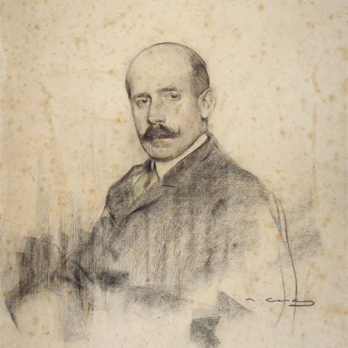 image for: Ramon Casas - Retrat d&#039;Ignacio Zuloaga - Cap a 1905