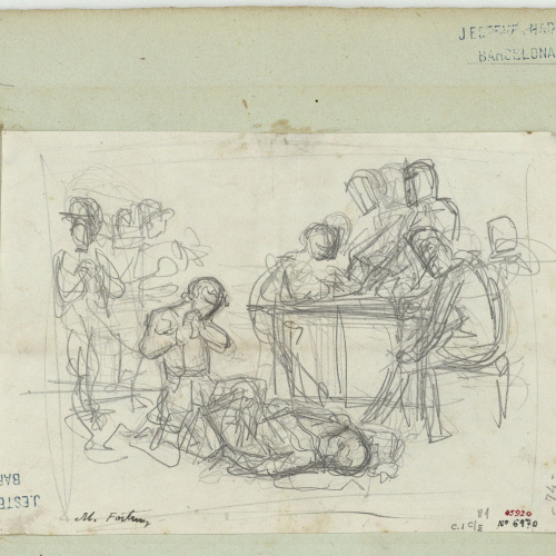 image for: Marià Fortuny - Croquis de composició - Cap a 1855-1856
