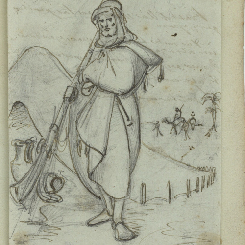 image for: Marià Fortuny - Estudi acadèmic de figura oriental - Cap a 1856-1858