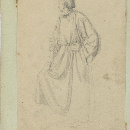 image for: Marià Fortuny - Estudi acadèmic de figura masculina - Cap a 1856-1858