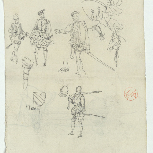 image for: Marià Fortuny - Civitas urbis terraris (anvers) / Croquis inconcret (revers) - Cap a 1867-1872