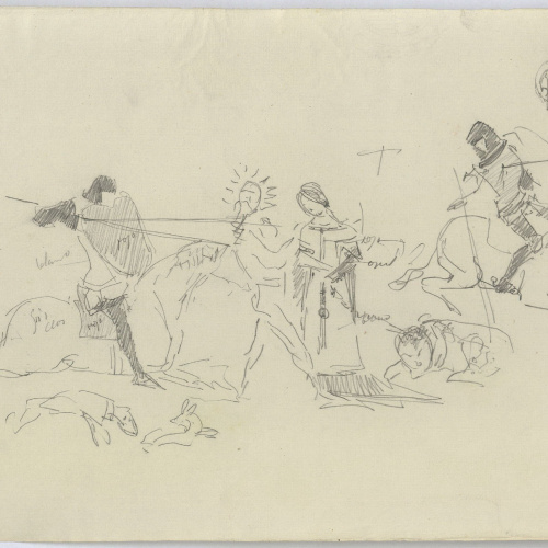 image for: Marià Fortuny - Estudi per al quadre «La matança dels Abenserraigs» - Cap a 1870