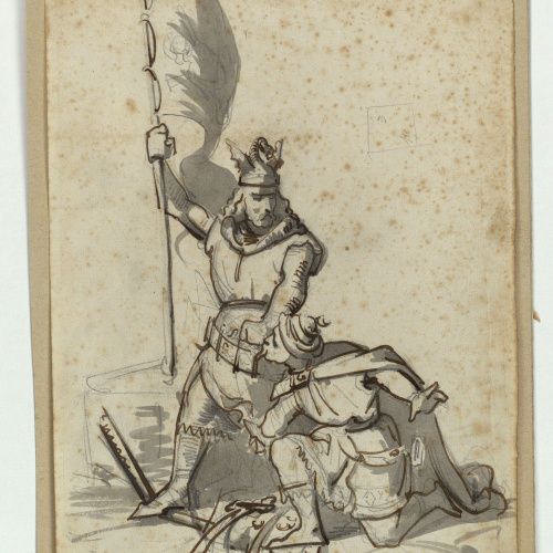 image for: Marià Fortuny - Jaume I el Conqueridor amb un musulmà vençut - Cap a 1856-1858