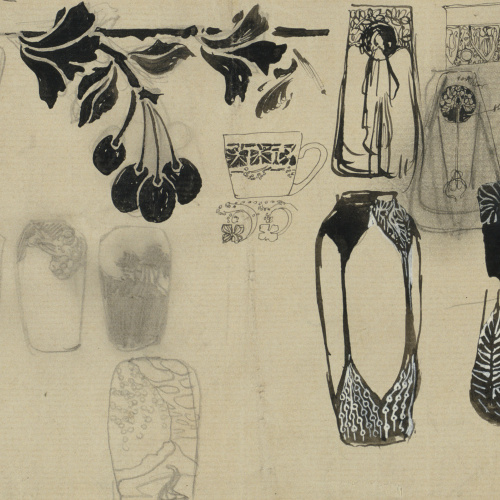 image for: Antoni Serra - Ornamentació per a porcellanes - Cap a 1904-1908