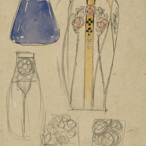 image for: Antoni Serra - Ornamentació per a gerros - Cap a 1904-1908