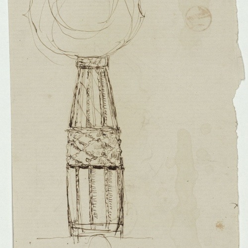 image for: Marià Fortuny - Pom d'espasa d'estil musulmà (anvers) / Esbós d'armadura (revers) - Cap a 1870-1872