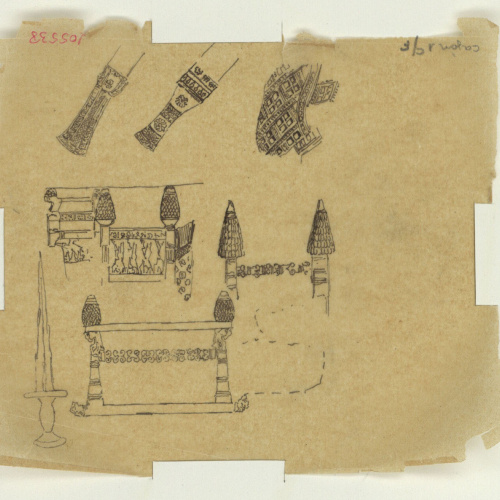 image for: Marià Fortuny - Calc de punyals i motius ornamentals d'estil assiri - Cap a 1867-1872