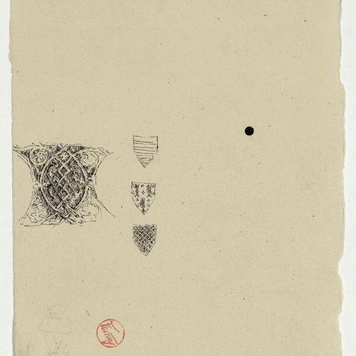 image for: Marià Fortuny - Escuts nobiliaris i motiu ornamental - Cap a 1867-1870