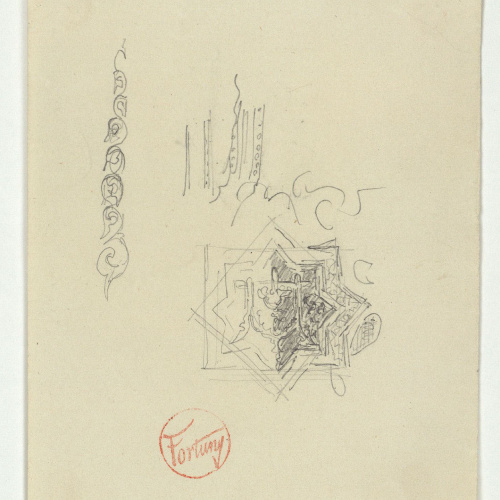 image for: Marià Fortuny - Motiu ornamental d&#039;estil musulmà - Cap a 1870-1872