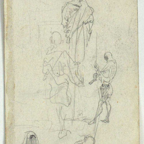 image for: Marià Fortuny - Marroquins (anvers) / Cavalls (revers) - Cap a 1860-1862