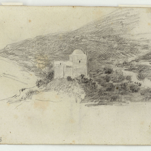 image for: Marià Fortuny - Marroquins, ruc i objecte islàmic (anvers) / Qubba prop de Tetuan (revers) - Cap a 1860-1862 [1]