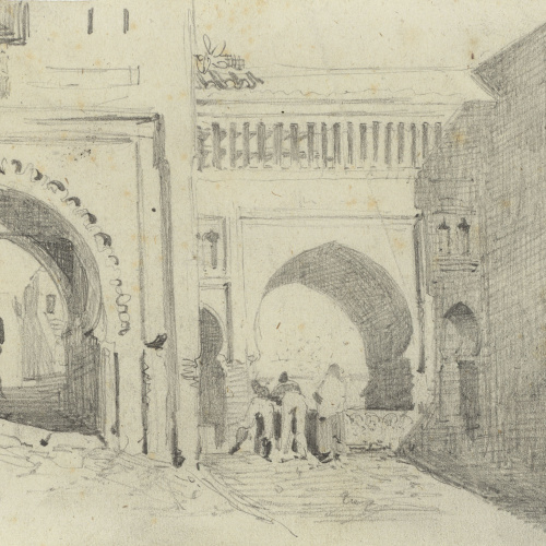 image for: Marià Fortuny - Porta de Bab Tut o de Tànger a Tetuan - Cap a 1860-1862