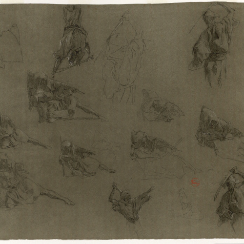 image for: Marià Fortuny - Guerrers marroquins. Estudi per al quadre «La batalla de Tetuan» - Cap a 1860-1862