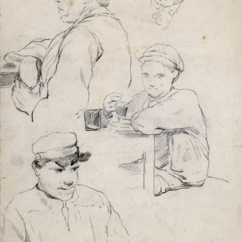 image for: Santiago Rusiñol - Estudi de figures - Cap a 1883