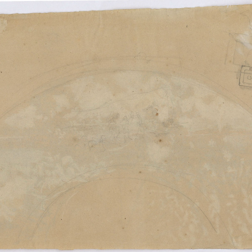 image for: Marià Fortuny - Estudi per a un ventall amb escena galant (anvers) / Estudi per a un ventall amb escena galant (revers) - Cap a 1870 [1]