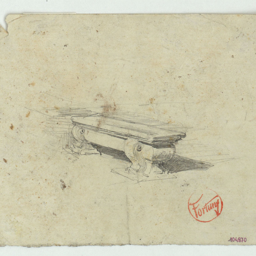 image for: Marià Fortuny - Estudi per a l&#039;aquarel·la «Mascarada» - Cap a 1868-1870