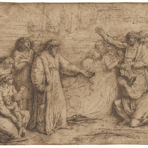 image for: Felice Giani - Miracle de sant Pau - Cap a 1800-1810