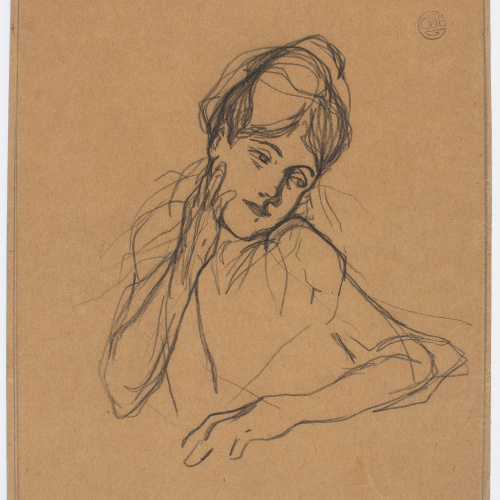 image for: Francesc Xavier Gosé - Noia pensativa - Cap a 1900