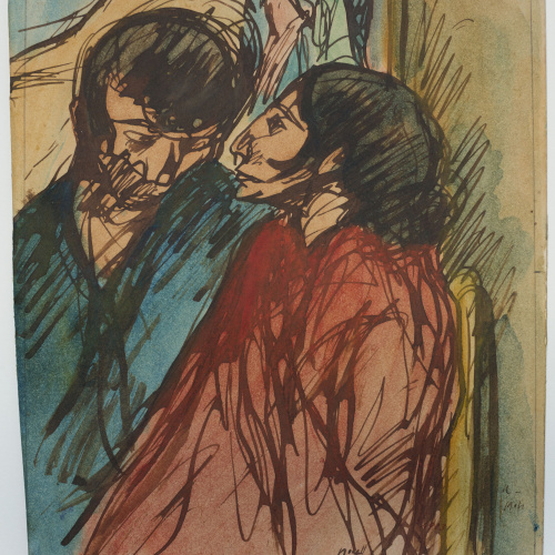 image for: Isidre Nonell - Parella de gitanos - 1904