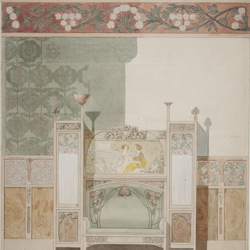 image for: Gaspar Homar - Estudi per al saló de la casa Navàs de Reus - Cap a 1905