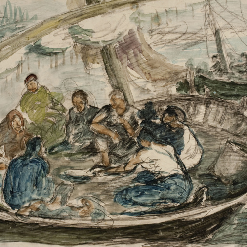 image for: Ricard Canals - Figures en una barcassa - Cap a 1908