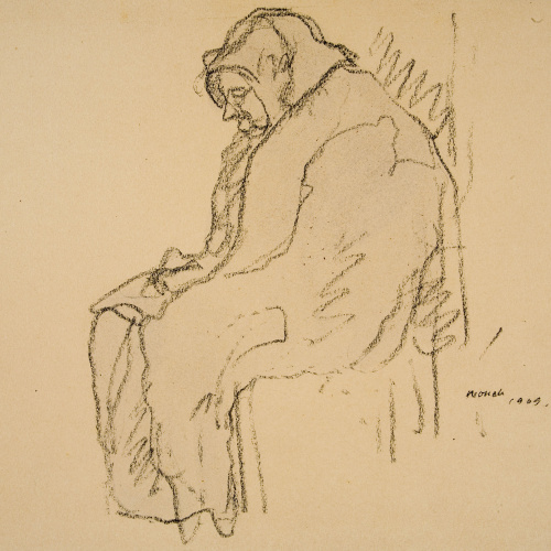 image for: Isidre Nonell - Dona asseguda - 1909