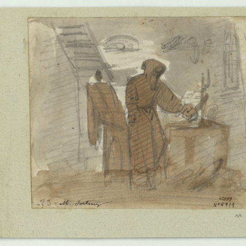 image for: Marià Fortuny - Frare en una cel·la - Cap a 1856-1858