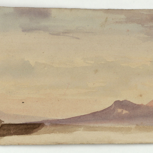 image for: Marià Fortuny - Paisatge (anvers) / Retrat masculí (revers) - Cap a 1856-1858