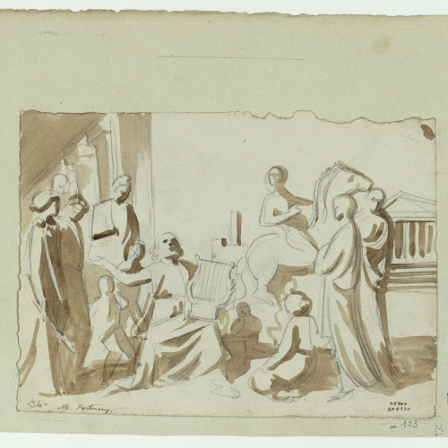 image for: Marià Fortuny - Homer cec recitant poemes - Cap a 1855-1856