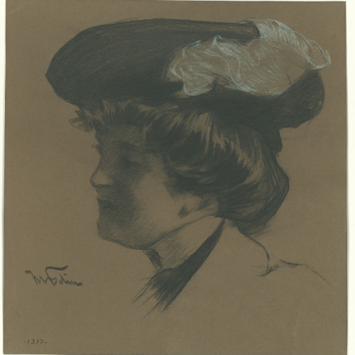 image for: Manuel Feliu de Lemus - Estudi de cap femení - Cap a 1902-1903