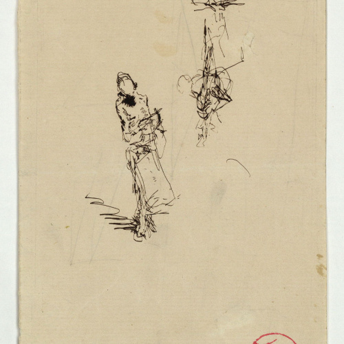 image for: Marià Fortuny - Estudi per al quadre «L&#039;escorxador de Portici» - Cap a 1874