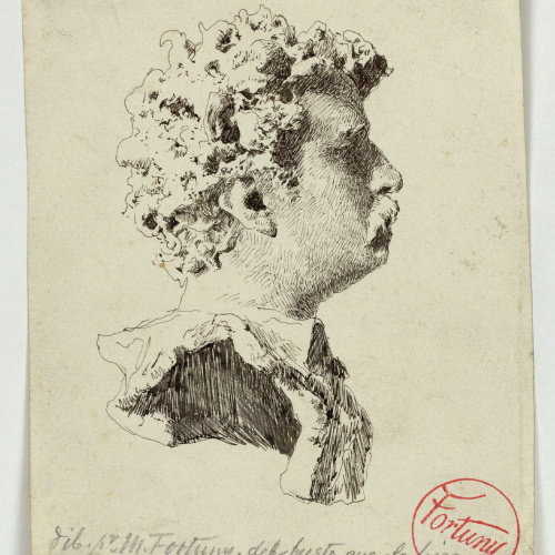 image for: Marià Fortuny - Bust de Fortuny, per Vincenzo Gemito - Cap a 1874