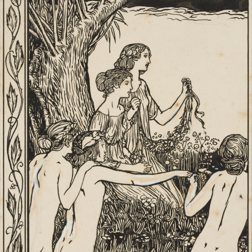 image for: Robert Anning Bell - «Miscellaneous». Nimfes en un riu - Anterior a 1907