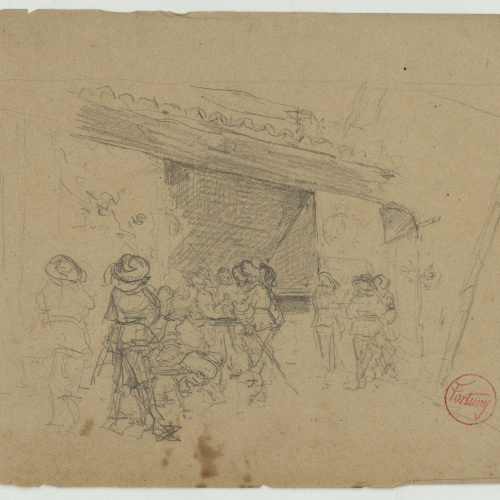 image for: Marià Fortuny - Composició amb cavallers del segle XVII - Cap a 1867-1872