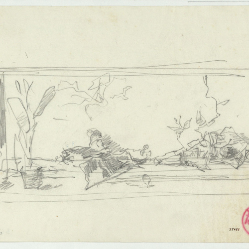 image for: Marià Fortuny - Estudi per al quadre «Els fills del pintor en un saló japonès» - Cap a 1874