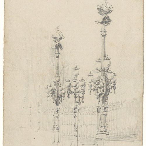 image for: Eusebi Arnau - Estudi dels fanals de l'entrada del Parc de la Ciutadella - 1885
