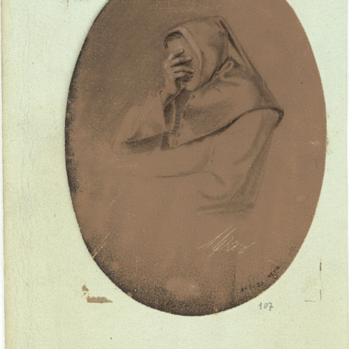 image for: Marià Fortuny - Bust de frare - Cap a 1856-1858