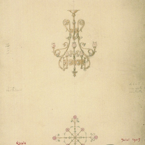 image for: Joan Busquets - Llum, vista frontal i de secció - 1905