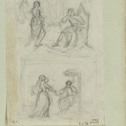 image for: Marià Fortuny - Croquis de composicions - Cap a 1856-1858