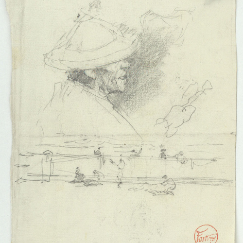 image for: Marià Fortuny - Bust d&#039;un picador i corrida de toros - Cap a 1867-1868