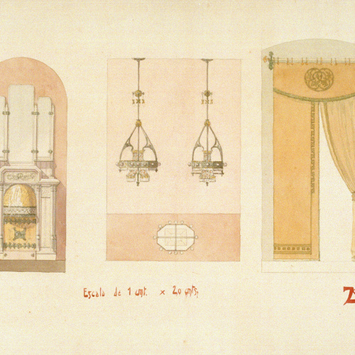 image for: Joan Busquets - Llar de foc, llums i cortinatge - 1908