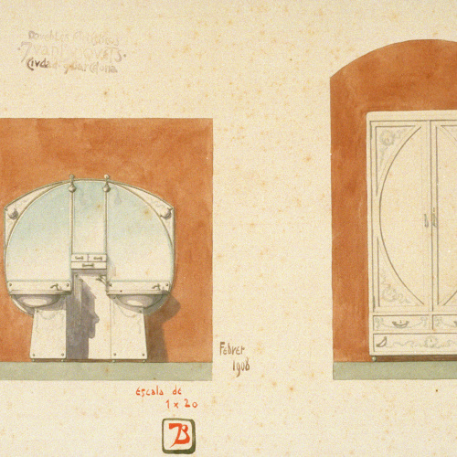 image for: Joan Busquets - Lavabo i armari - 1908
