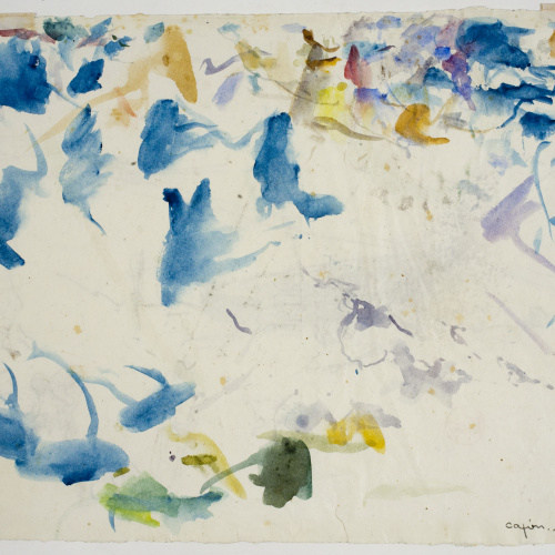 image for: Marià Fortuny - Estudi per al quadre «Platja de Portici» (anvers) / Croquis inconcret (revers) - Cap a 1874 [1]